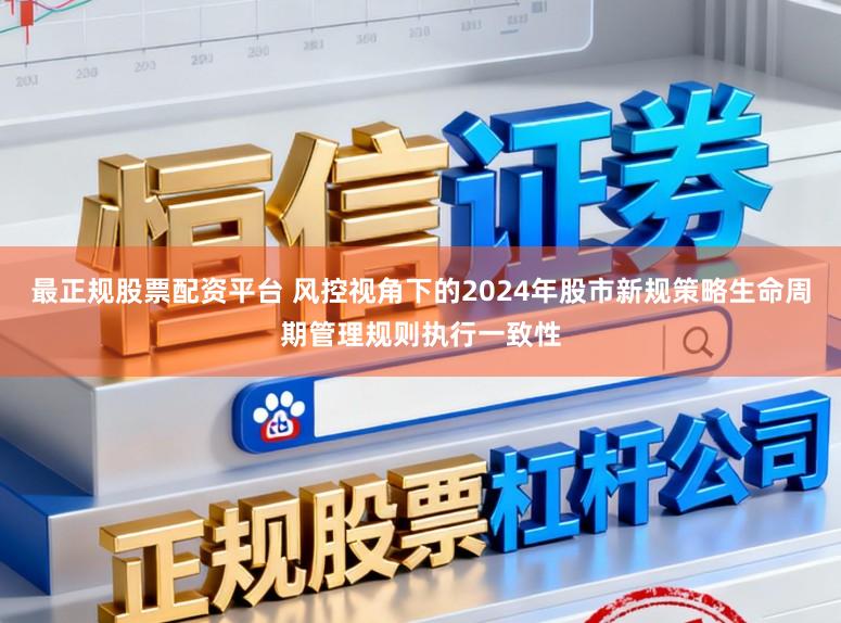 最正规股票配资平台 风控视角下的2024年股市新规策略生命周期管理规则执行一致性